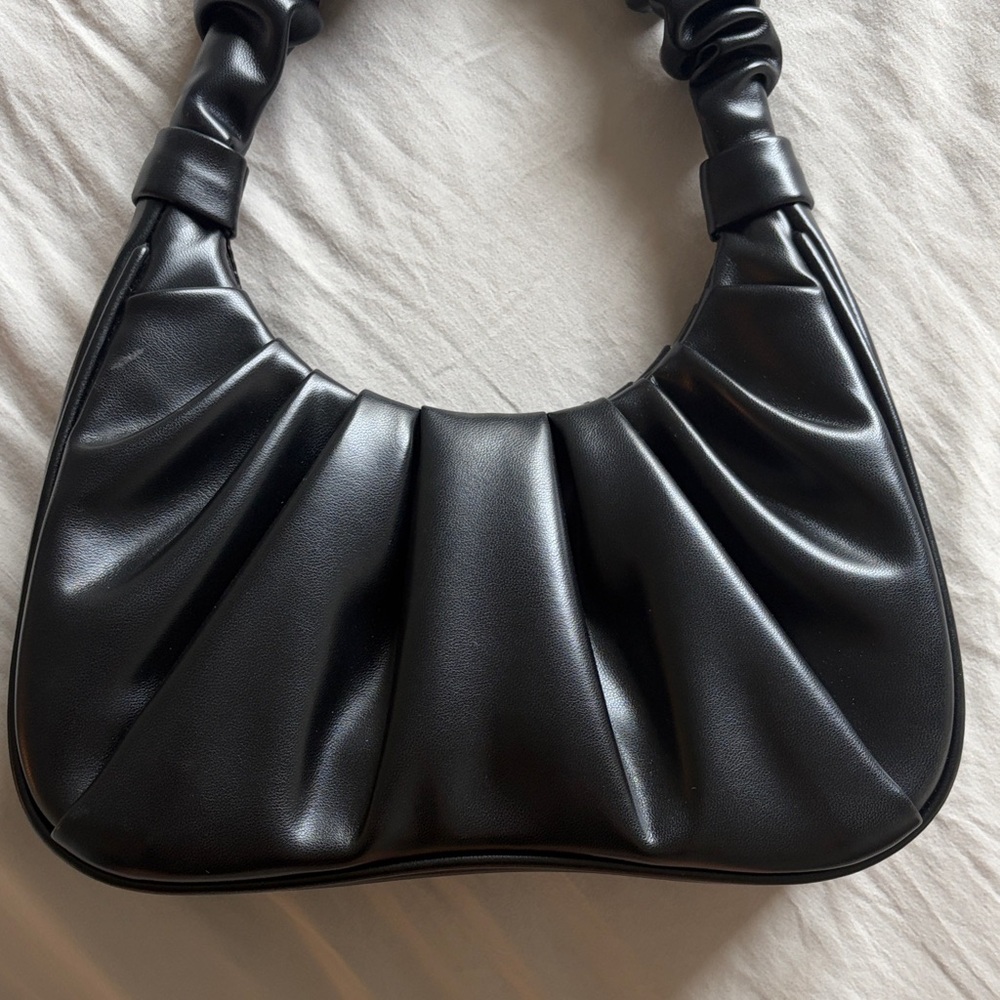 JW PEI Black Ruched Shoulder Bag - Picture 5 of 6